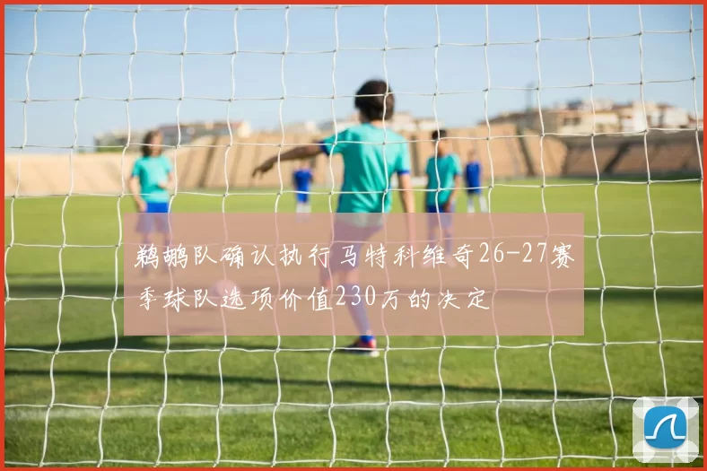 鹈鹕队确认执行马特科维奇26-27赛季球队选项价值230万的决定